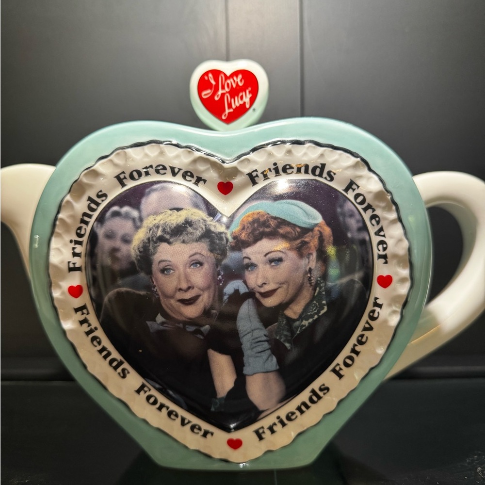 Friends Forever I Love Lucy Heart-Shaped Teapot